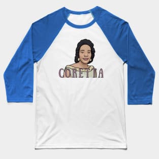 Coretta Scott King Portrait Baseball T-Shirt